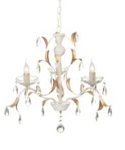 Κρεμαστό Φωτιστικό Οροφής 3xE14 Ø680 Μέταλλο-Κρύσταλλο Λευκό-Χρυσό ACA DECOR – DL9343PWG