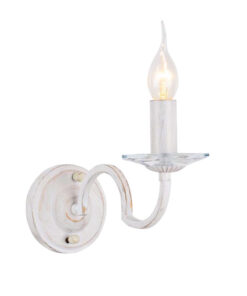 Επιτοίχιο 1ΧΕ14 Μέταλλο-Κρύσταλλο Λευκό-Χρυσό ACA DECOR – DL9361WWG