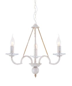 Κρεμαστό Φωτιστικό Οροφής 3xE14 Ø510 Μέταλλο-Κρύσταλλο Λευκό-Χρυσό ACA DECOR – DL9363PWG