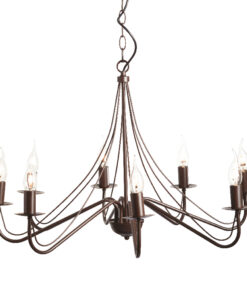 Κρεμαστό Φωτιστικό 8ΧΕ14 Μεταλλικό Καφέ – Μαύρο ACA DECOR – DLA0018