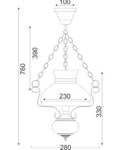 Κρεμαστό Φωτιστικό 1ΧΕ27 Μεταλλικό Μαύρο – Ασημί Λευκό Γυαλί – Ξύλο ACA DECOR – DLA0411