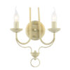 Μεταλλική Απλίκα 2XE14 ΠΑΤΙΝΑ 19Χ14ΧΗ33,8cm ACA DECOR  – DLA0432W