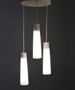 Κρεμαστό Φωτιστικό 3ΧΕ27 Ροζέτα Λευκό Γυαλί+Μέταλλο Φ325 ACA DECOR – DLA11423A