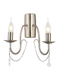 Επιτοίχιο 2ΧΕ14 Μέταλλο-Κρύσταλλο Σατέν Νίκελ ACA DECOR – DLA12652WSN