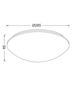 Φωτιστικό Πλαφονιέρα Ορορφής 1xΕ27 Λευκό Ακρυλικό Φ28.5 VEGAS ACA – DLA260S