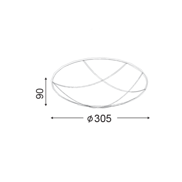 ΠΛΑΦΟΝΙΕΡΑ ΜΕΤΑΛΛΙΚΗ ΜΑΥΡΟ – ΧΡΥΣΟ Φ30CM 2XE27 MINOS ACA – DLA7192