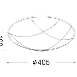 Πλαφονιέρα Μαύρο – Χρυσό Φ40CM 3xE27 ACA DECOR – DLA7193