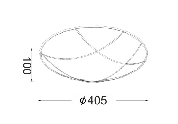 Πλαφονιέρα Μαύρο – Χρυσό Φ40CM 3xE27 ACA DECOR – DLA7193