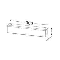 ΑΠΛΙΚΑ ΜΠΑΝΙΟΥ/ΚΑΘΡΕΠΤΗ 30CM 1XE14 AEGEAN ACA DECOR  – DLA757A1