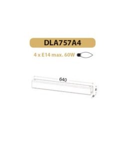 Απλίκα Φωτιστικό Τοίχου 4XE14 Γυαλί Αμμοβολή ACA DECOR   – DLA757A4