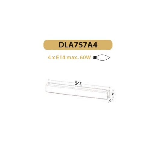 Απλίκα Φωτιστικό Τοίχου 4XE14 Γυαλί Αμμοβολή ACA DECOR   – DLA757A4