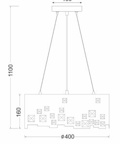 Κρεμαστό Φωτιστικό 3XE27 Μεταλλικό Λευκό με Κρύσταλλα ACA DECOR – DLA7983