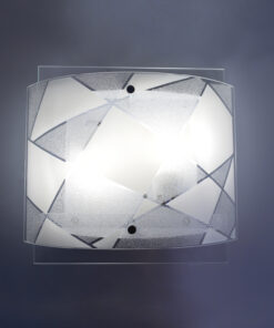 Επιτοίχιο – Οροφής 2ΧΕ27 Λευκό + Διάφανο + Χρώμιο Διπλό Γυαλί ACA DECOR – DLA977CL