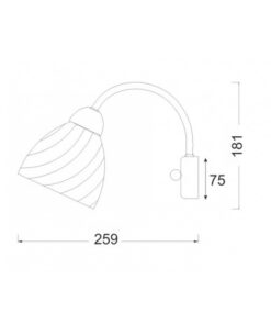 Φωτιστικό Απλίκα 1ΧE14 Μεταλλικό Χρώμιο Λευκό Γυαλί Αμμοβολή ACA DECOR – DLX7391W