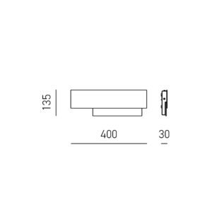GEA LUCE Φωτιστικό Τοίχου LED 15W Λευκό 1270lm 3000K – DOHA A/P B