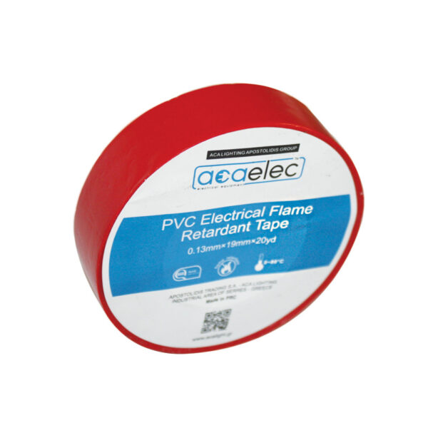 ΤΑΙΝΙΑ ΜΟΝΩΤΙΚΗ PVC ACAELEC ΚΟΚΚΙΝΗ 0.13mmx19mmx20yds/18,3m ACA - DY00000023