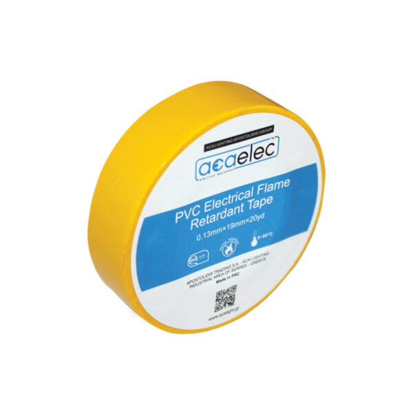 ΤΑΙΝΙΑ ΜΟΝΩΤΙΚΗ PVC ACAELEC ΚΙΤΡΙΝΗ 0.13mmx19mmx20yds/18,3m ACA - DY00000026