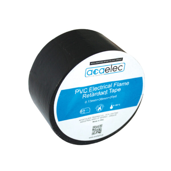 ΤΑΙΝΙΑ ΜΟΝΩΤΙΚΗ PVC ACAELEC ΜΑΥΡΗ 0.13mmx38mmx20yds/18,3m ACA - DY00000030