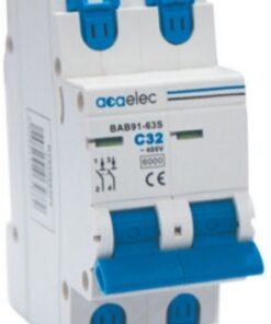 Ασφάλεια Αυτόματη Καμπύλης C 10Α  2P 6kA 2M ACA – DY02060320