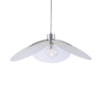 ACA DECOR   κρεμαστό φωτιστικό 1xE27 σε ασημί με λευκό χρώμα – EF21P158SW