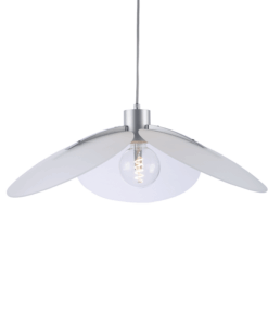 ACA DECOR   κρεμαστό φωτιστικό 1xE27 σε ασημί με λευκό χρώμα – EF21P158SW