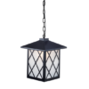 ACA DECOR   – Κρεμαστό Φωτιστικό 1ΧΕ27 Μεταλλικό Μαύρο + Γυαλί 26Χ26cm –  EG166201PB