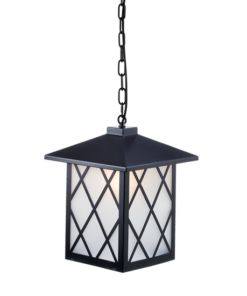 ACA DECOR – Κρεμαστό Φωτιστικό 1ΧΕ27 Μεταλλικό Μαύρο + Γυαλί 26Χ26cm – EG166201PB