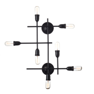 ACA DECOR   – Επίτοιχο/Οροφής Φωτιστικό 7ΧΕ27 Μεταλλικό Μαύρο 82Χ75Χ15cm