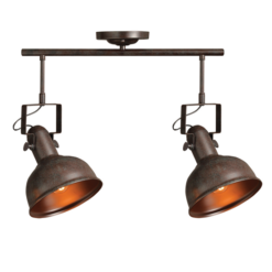 ACA DECOR – Οροφής Φωτιστικό 2ΧΕ27 Μεταλλικό Σκουριά Φ18X54XH41cm