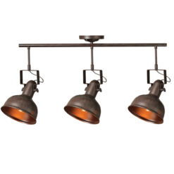 ACA DECOR – Οροφής Φωτιστικό 3ΧΕ27 Μεταλλικό Σκουριά Φ18X80XH41cm