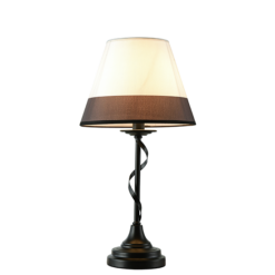 ACA DECOR – Επιτραπέζιο1ΧΕ14 Μεταλλικό Μαύρο+Ασπρόμαυρο Αμπαζούρ Φ28ΧΗ54cm