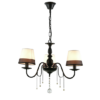 ACA DECOR   – Κρεμαστό 3ΧΕ14 Μεταλλικό Μαύρο+Ασπρόμαυρο Αμπαζούρ + Κρύσταλλο Φ63ΧΗ95cm