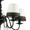 ACA DECOR  – Επιτοίχιο 1ΧΕ14 Μεταλλικό.Μαύρο+Ασπρόμαυρο Αμπαζούρ + Κρύσταλλο 25Χ15Χ21cm