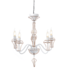 ACA DECOR   – Κρεμαστό Φωτιστικό 5ΧΕ14 Μεταλλικό Λευκό + Χρυσό Σύρμα EG168205PW