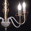ACA DECOR   – Κρεμαστό Φωτιστικό 3ΧΕ14 Μεταλλικό Λευκό + Χρυσό Σύρμα Φ55ΧΗ109cm