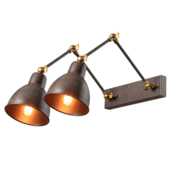 ACA DECOR – Επίτοιχο Φωτιστικό 2ΧΕ27 Μεταλλικό Σκουριά Βραχίονας 39Χ30Χ36cm