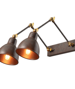 ACA DECOR – Επίτοιχο Φωτιστικό 2ΧΕ27 Μεταλλικό Σκουριά Βραχίονας 39Χ30Χ36cm