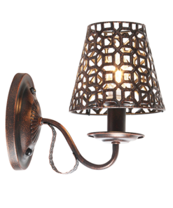 ACA DECOR – Επίτοιχο Φωτιστικό 1ΧΕ14 Μεταλλικό Μαύρο-Χάλκινο EG169751WBC