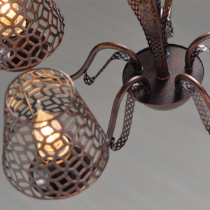 ACA DECOR  – Επίτοιχο Φωτιστικό 1ΧΕ14 Μεταλλικό Μαύρο-Χάλκινο EG169751WBC