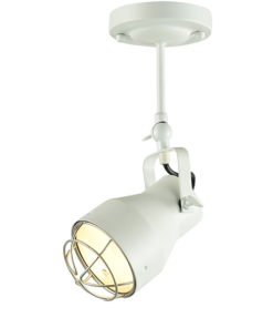 ACA DECOR – Οροφής Φωτιστικό 1ΧΕ27 Μεταλλικό Λευκό Πλέγμα Ασημί Φ10XH36cm