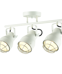 ACA DECOR – Οροφής Φωτιστικό 3ΧΕ27 Μεταλλικό Λευκό Πλέγμα Ασημί Φ10Χ50XH28cm