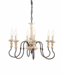 ACA DECOR  κρεμαστό φωτιστικό 6xE14 από σκουριά σε αντικέ χρώμα – EG176P60R