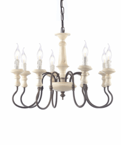 ACA DECOR  κρεμαστό φωτιστικό 8xE14 από σκουριά σε αντικέ χρώμα – EG178P60R