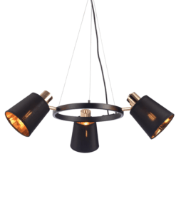 ACA DECOR   κρεμαστό φωτιστικό 3xE14 σε μαύρο χρώμα – EG213P63BK