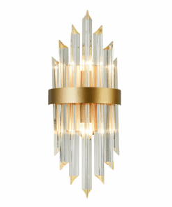 ΕΠΙΤΟΙΧΟ ΦΩΤΙΣΤΙΚΟ 2XE14 ΚΡΥΣΤΑΛΛΟ + ΧΡΥΣΟ ΜΕΤ/ΚΟ 22X13X54CM EMPIRE ACA DECOR – EG6172W54CG