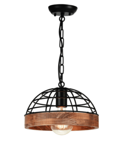 ΚΡΕΜΑΣΤΟ ΦΩΤΙΣΤΙΚΟ 1ΧΕ27 ΞΥΛΟ+ΜΑΥΡΟ ΜΕΤΑΛΛΟ D26XH120CM TESLA ACA DECOR – EG841P26B