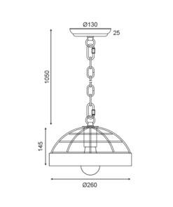 ΚΡΕΜΑΣΤΟ ΦΩΤΙΣΤΙΚΟ 1ΧΕ27 ΞΥΛΟ+ΜΑΥΡΟ ΜΕΤΑΛΛΟ D26XH120CM TESLA ACA DECOR – EG841P26B
