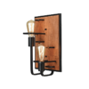 ACA DECOR   απλίκα 2xE27 σε μαύρο με ξύλο – EG842W36B