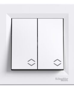 Schneider Asfora Διακόπτης Διπλός Αλέ-Ρετούρ Λευκό EPH0600121