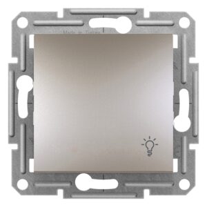 Schneider Asfora μπουτόν απλό με σύμβολο λαμπτήρα Bronze – EPH0900169